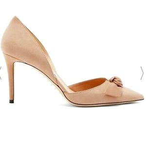 Jimmy choo twinkle nude suede d'orsay pumps